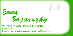 emma bojarszky business card